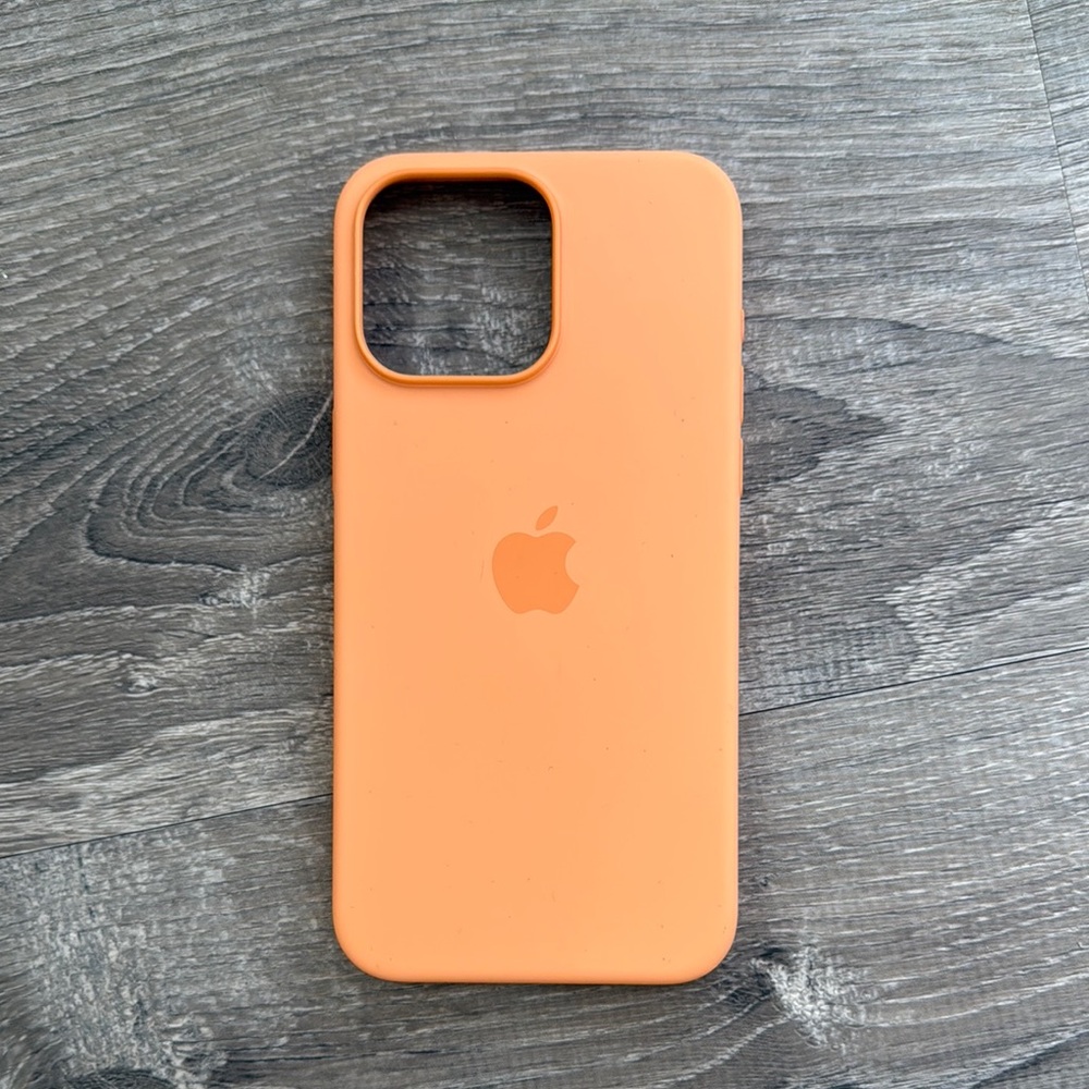 Apple Orange Silicone Phone Case 15 Pro Max